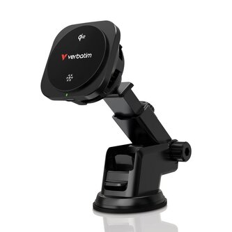 Verbatim CND-02 magnetická bezdrátová nabíječka do auta Charge 'n' Drive, Qi2, černá
