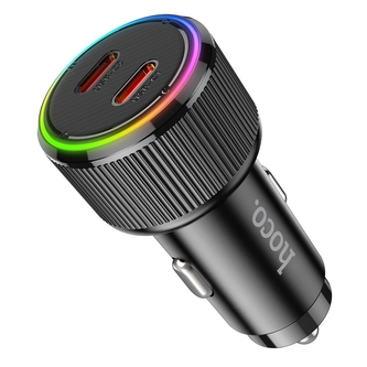 CL adaptér HOCO NZ14B, 2x USB C, QC 3.0, PD 50W, barva černá CL adaptér HOCO NZ14B, 2x USB C, QC 3.0, PD 50W, barva černá