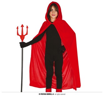 Červená sametová pelerína s kapucí dětská