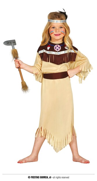 Cherokee indiánka dětský kostým 7-9 let