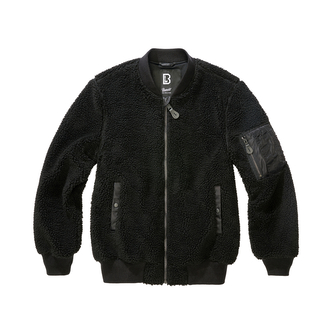 Bunda fleecová Brandit MA1 Sherpa - černá, XL