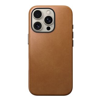 Nomad Traditional Leather case, english Tan-C, iPhone 16 Pro