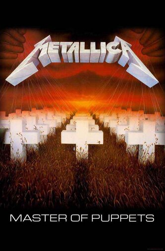 Textilní plakát - vlajka Metallica: Master Of Puppets (70 x 106 cm)