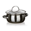 Hrnec smalt ¤14x7cm 0,71L s poklicí  METALLIC BLACK