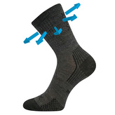 VoXX® ponožky Optimalik tm.šedá 30-34 (20-22) 3 páry