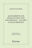 Manuskripte zur Konstitution von Raumdingen ¿ aus den D-Manuskripten