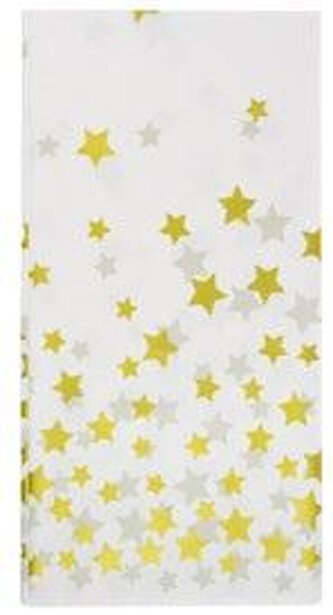 Obrus złote gwiazdki biały Obrus złote gwiazdki biały