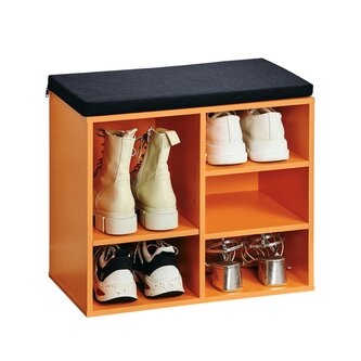 KESPER Botník s lavicí oranžový 51,5 x 48 x 29,5 cm