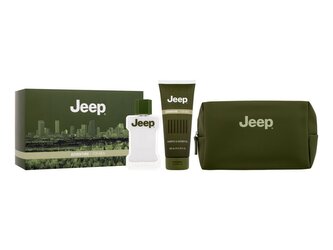 Jeep Adventure sprchový gel 200 ml + balzám po holení 100 ml + kosmetická taštička