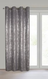 Dekorační vzorovaný závěs s kroužky ELZA šedá 140x250 cm (cena za 1 kus) MyBestHome