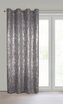 Dekorační vzorovaný závěs s kroužky ELZA šedá 140x250 cm (cena za 1 kus) MyBestHome