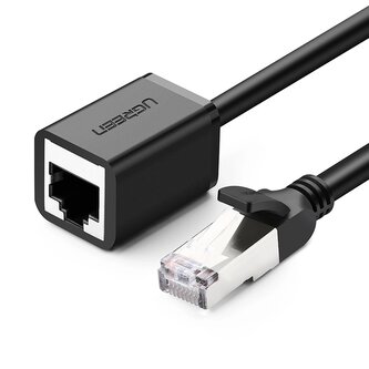 Kabel Ugreen NW112 11278 sieciowy Ethernet RJ45 (żeński) - RJ45 (męski) F/UTP Cat. 6 1 Gbps 0.5m - czarny