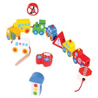 Dřevěné navlékání Doprava