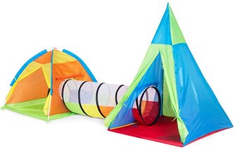 ECOTOYS Tunelová soustava se dvěma stany 3v1