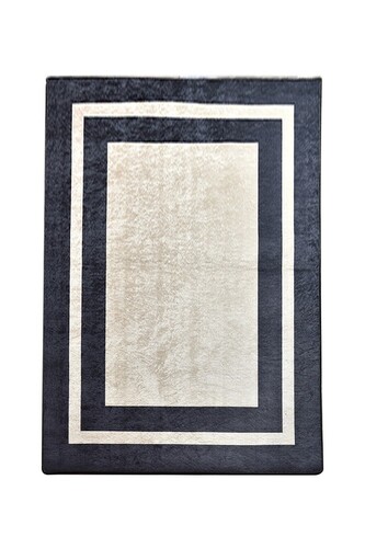 Koberec Black Frame 80x150 cm bílý/černý