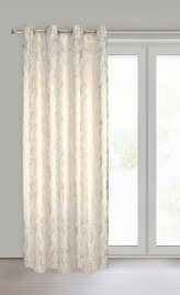 Dekorační vzorovaný závěs s kroužky ELZA krémová 140x250 cm (cena za 1 kus) MyBestHome
