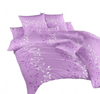 Dadka Povlečení krep Mandevila fialová 240x200, 2x70x90 cm