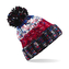 Čepice s bambulí Beechfield Corkscrew Beanie - navy-červená