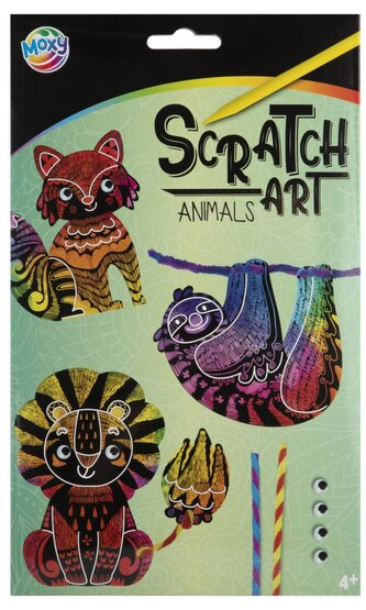 Škrabací obrázek s doplňky, zvířátka