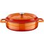 Kastrol litinový kulatý, oranžový, obsah 2,4 l, Ø 24 cm LAVA Metal LVYST24K2OR