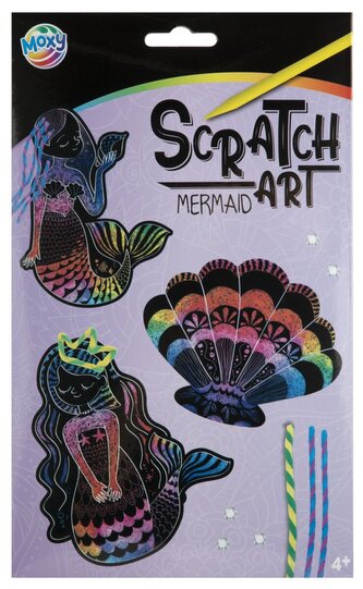 Škrabací obrázek s doplňky, mořská panna