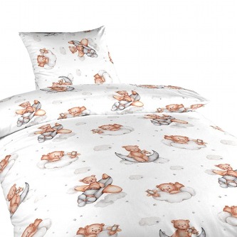 Dadka Povlečení bavlna do postýlky Teddy bear plane 90x130, 45x60 cm Dadka Povlečení bavlna do postýlky Teddy bear plane 90x130, 45x60 cm