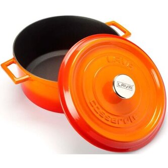 Hrnec litinový, oranžový, obsah 6,7 l, Ø 28 cm LAVA Metal LVYTC28K2OR