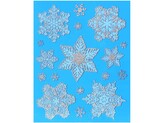 Okenní fólie 300x380 mm barevné vločky s glitrem