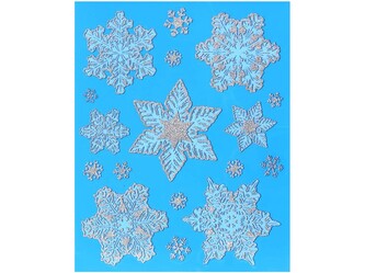 Okenní fólie 300x380 mm barevné vločky s glitrem