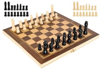 Jedinečný šachový set 3v1 – Šachy, Vrhcáby, Triktrak