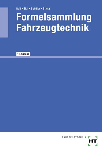 eBook inside: Buch und eBook Formelsammlung Fahrzeugtechnik