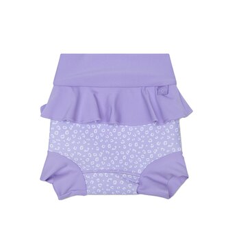 Plavky pre bábätká Neoprén Leopard fialový