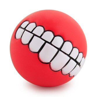 Pískací míček Smile 7,5cm  Žlutá