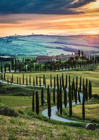 Údolí Val d'Orcia, Toskánsko 1000 dílků