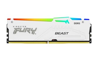KINGSTON DIMM DDR5 32GB 6000MT/s CL30 Non-ECC FURY Beast RGB EXPO, Bílá KINGSTON DIMM DDR5 32GB 6000MT/s CL30 Non-ECC FURY Beast RGB EXPO, Bílá