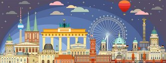 Berlín v noci 1000 dílků Panorama