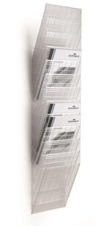 Stojan na katalogy "FLEXIBOXX", transparentní, nástěnný, vertikální, A4, DURABLE 1709763400