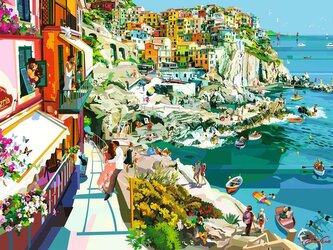 Romantika v Cinque Terre 1500 dílků