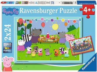 Prasátko Peppa na oslavě 2x24 dílků