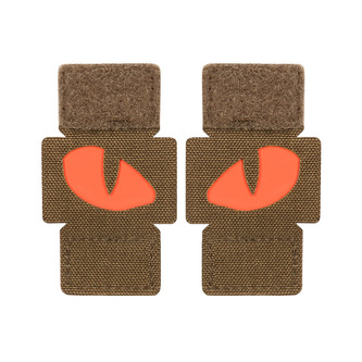 Nášivka M-Tac Tiger Eyes Laser Cut 2 ks - coyote-červená