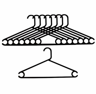 Ramínko plastové 8 ks černé