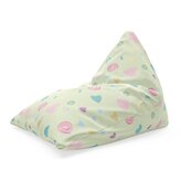 Sedací vak Triangl Srdíčka a spirály: 120 x 100 x 100 cm