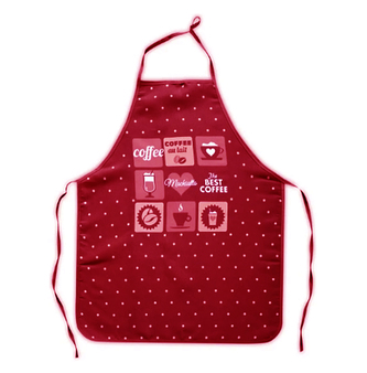 Kuchyňská zástěra PATISSERIE červená 60x75 cm