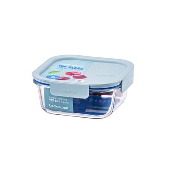 DÓZA "CLEAR" ČTVERCOVÁ BOROSILKÁT.SKL 750ML MINT