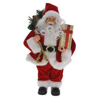 Figurka - Santa Claus bílo-červený 30 cm