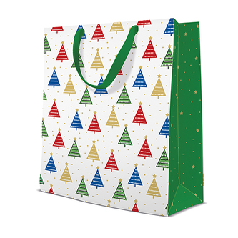 Dárková taška PAW Colorful Christmas Trees