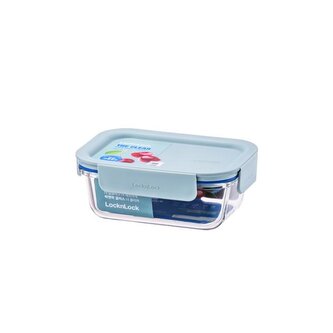 DÓZA "CLEAR"OBDÉLNÍKOVÁ BOROSILKÁT.SKLO 380ML MINT