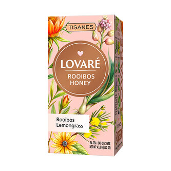 LOVARÉ Rooibos Honey 43,2g (24 sáčků, bylinný čaj) LOVARÉ Rooibos Honey 43,2g (24 sáčků, bylinný čaj)