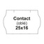 Etikety cen. CONTACT 25x16 oblé - 1125 etiket/kotouček, bílé
