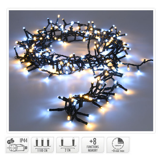 Světelný řetěz 560 LED bílý studený/teplý, délka 11 m, venkovní. použití, 230V Světelný řetěz 560 LED bílý studený/teplý, délka 11 m, venkovní. použití, 230V